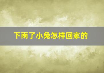 下雨了小兔怎样回家的