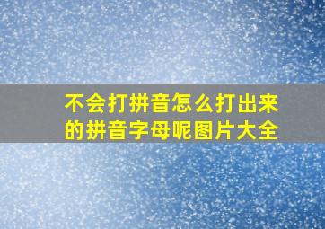 不会打拼音怎么打出来的拼音字母呢图片大全