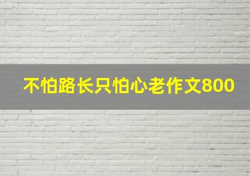 不怕路长只怕心老作文800