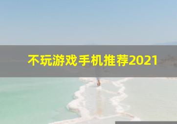 不玩游戏手机推荐2021