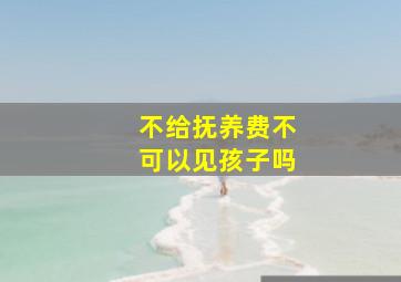 不给抚养费不可以见孩子吗