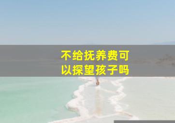 不给抚养费可以探望孩子吗