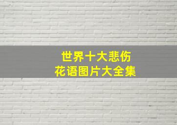 世界十大悲伤花语图片大全集