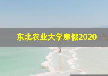 东北农业大学寒假2020