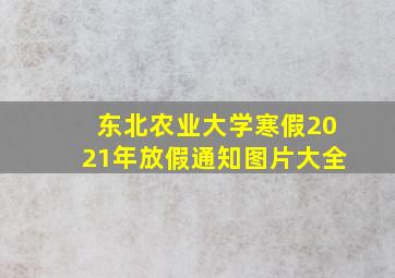 东北农业大学寒假2021年放假通知图片大全