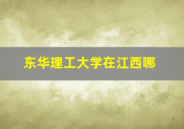 东华理工大学在江西哪