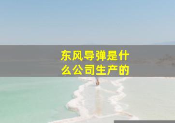 东风导弹是什么公司生产的