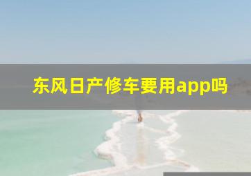 东风日产修车要用app吗