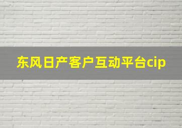 东风日产客户互动平台cip