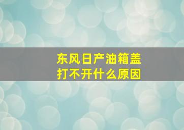 东风日产油箱盖打不开什么原因