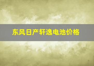 东风日产轩逸电池价格