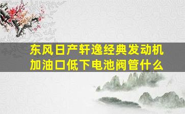 东风日产轩逸经典发动机加油口低下电池阀管什么