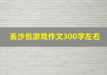 丢沙包游戏作文300字左右