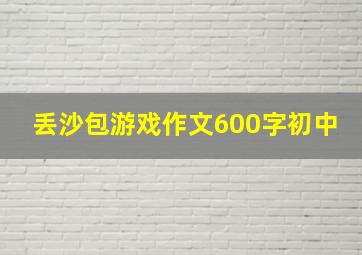 丢沙包游戏作文600字初中