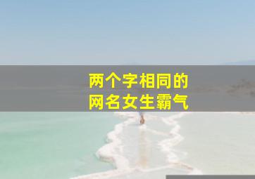 两个字相同的网名女生霸气