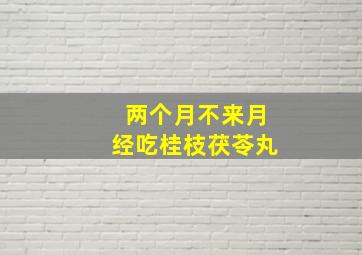 两个月不来月经吃桂枝茯苓丸