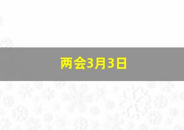 两会3月3日