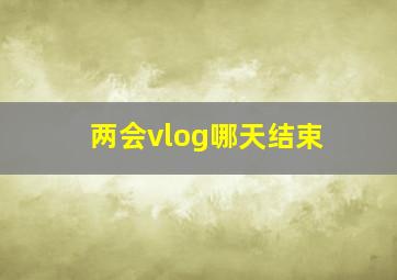 两会vlog哪天结束