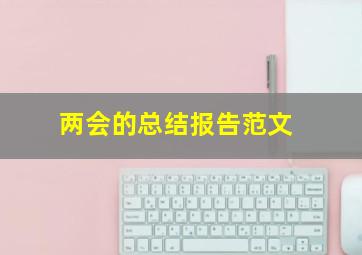 两会的总结报告范文