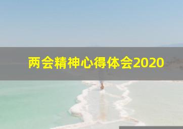 两会精神心得体会2020