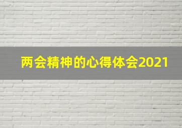 两会精神的心得体会2021