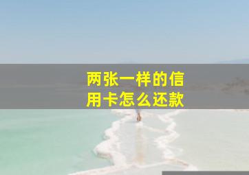 两张一样的信用卡怎么还款