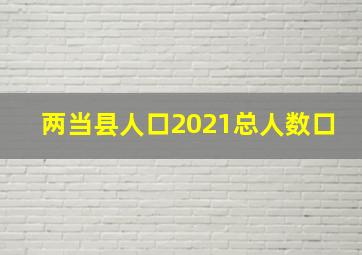 两当县人口2021总人数口