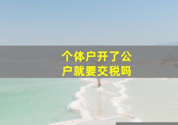 个体户开了公户就要交税吗