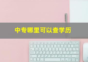 中专哪里可以查学历