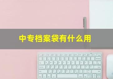 中专档案袋有什么用