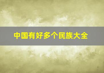 中国有好多个民族大全