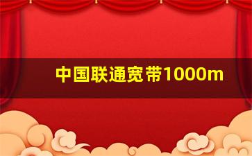 中国联通宽带1000m