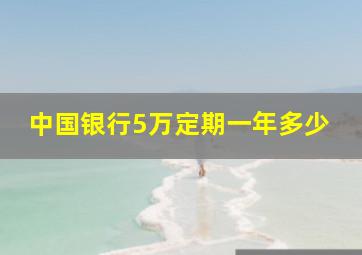 中国银行5万定期一年多少