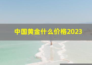 中国黄金什么价格2023