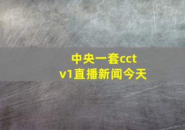 中央一套cctv1直播新闻今天