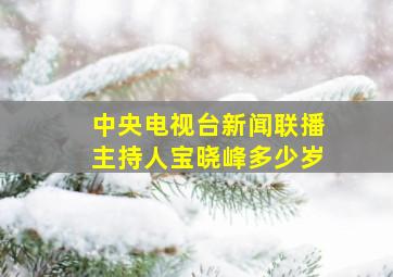 中央电视台新闻联播主持人宝晓峰多少岁