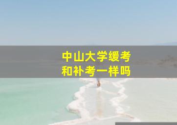 中山大学缓考和补考一样吗