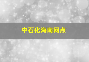 中石化海南网点