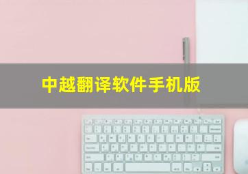 中越翻译软件手机版