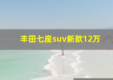 丰田七座suv新款12万