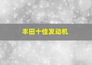 丰田十佳发动机