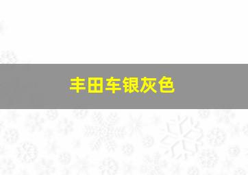 丰田车银灰色