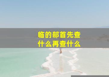 临的部首先查什么再查什么