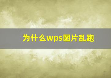 为什么wps图片乱跑