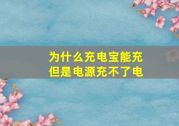 为什么充电宝能充但是电源充不了电