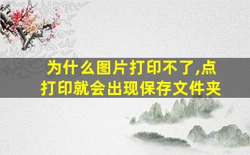 为什么图片打印不了,点打印就会出现保存文件夹