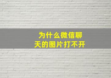 为什么微信聊天的图片打不开