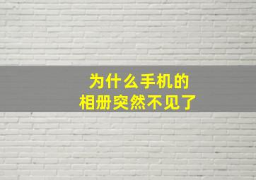 为什么手机的相册突然不见了