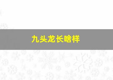 九头龙长啥样