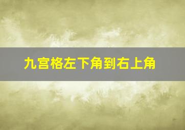 九宫格左下角到右上角